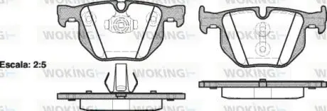 Колодки гальмівний диск. задн. (Remsa) Bmw X5 2.0 13-,Bmw X5 3.0 06-13,Bmw X5 3.0 13- WOKING P2813.61