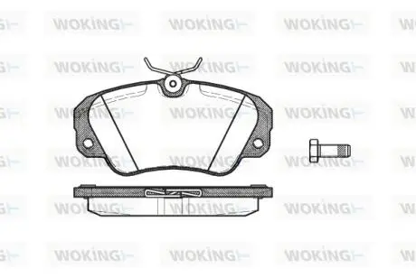 Тормозные колодки, дисковый тормоз.) WOKING P282300