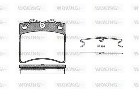 Гальмівні колодки WOKING P2853.00