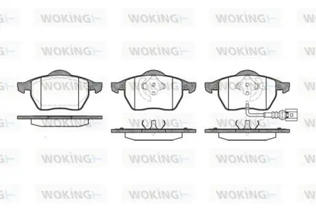 Гальмівні колодки передні Octavia/Bora/Golf 91-07 WOKING P2903.41