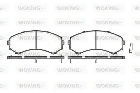 Колодки гальмівний диск. перед. (Remsa) Mitsubishi Grandis 2.0 03-,Mitsubishi Grandis 2.4 03- WOKING P2963.00