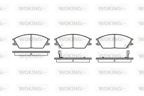 Гальмівні колодки, дискове гальмо (набір) WOKING P3243.02