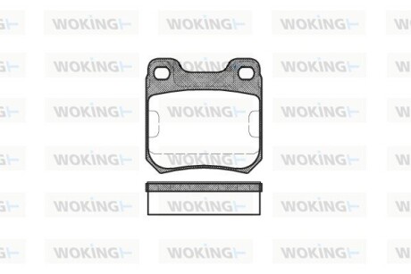 Гальмівні колодки зад. Opel Omega/SAAB 9-5 2.0-3.0 87-03 WOKING P3393.40