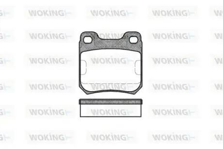 Тормозные колодки зад. Opel Omega/SAAB 9-5 2.0-3.0 87-03 WOKING P3393.40