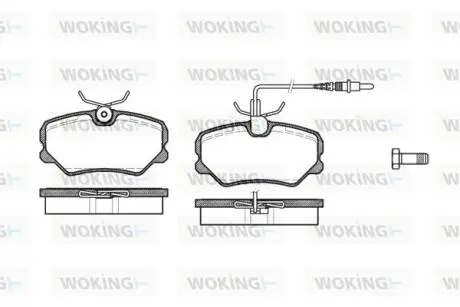 Гальмівні колодки перед. 405 (92-99) WOKING P3623.02