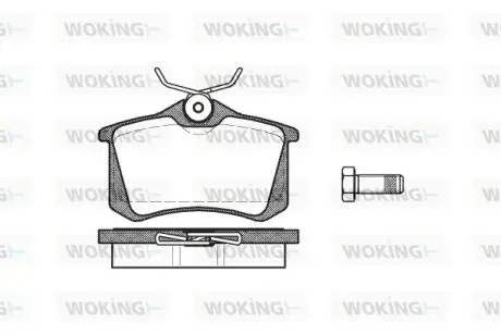 Колодки гальмівний диск. задн. (Remsa) VW GOLF VI (5K1) (08-12)/Audi A1 (15-) WOKING P3633.01
