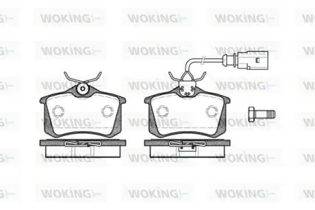 Колодки гальмівний диск. задн. (Remsa) Ford Mondeo iii 3.0 00-07,Vw Polo 1.2 01-12 WOKING P3633.51