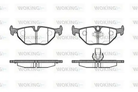 Колодки тормозные WOKING P3653.15