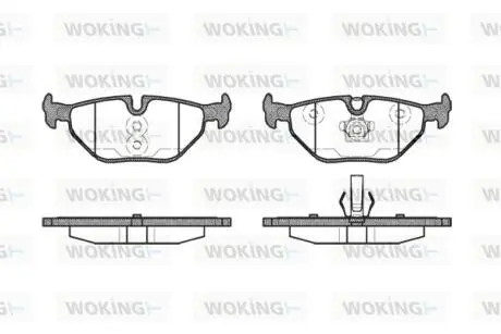 Колодки тормозные диск. задн. (Remsa) Bmw 3 2.0 00-07,Bmw 3 2.2 00-07,Bmw 3 2.5 00-07 WOKING P3653.40