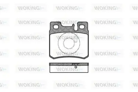 Гальмівні колодки зад. W124/202/210 -96 (ATE) WOKING P3823.20