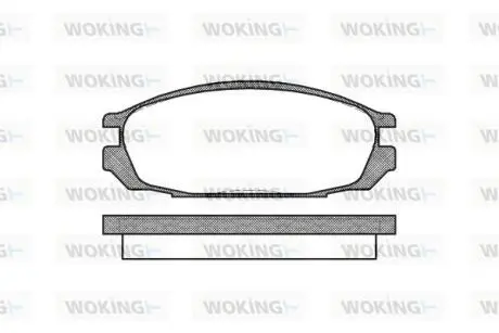 Гальмівні колодки, дискове гальмо (набір) WOKING P3923.00