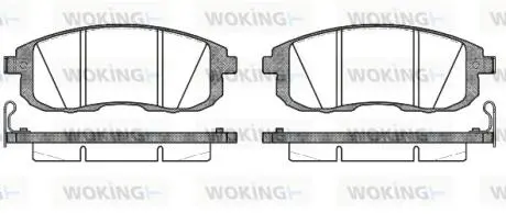 Гальмівні колодки перед. Cube/Juke/Latitude/SX4/Teana (06-21) WOKING P3933.14