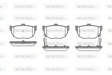 Гальмівні колодки задн. HYUNDAI LANTRA I (J-1) 1.5/	NISSAN MAXIMA 1.6-3.0 88-09 WOKING P3943.12