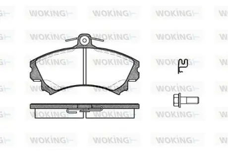 Колодки гальмівний диск. перед. (Remsa) Mitsubishi Colt 04> WOKING P4903.21