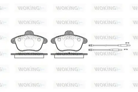 Гальмівні колодки WOKING P501314