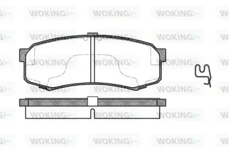 Колодки гальмівний диск. задн. (Remsa) Mitsubishi Pajero iv 3.2 06-,Mitsubishi Pajero iv 3.8 06- WOKING P5133.04
