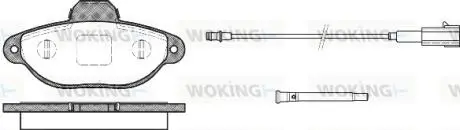 Колодки гальмівний диск. перед. (Remsa) Fiat 500 1.2 07-,Fiat 500 c 1.2 09-,Fiat Fiorino 1.3 07- WOKING P5143.21