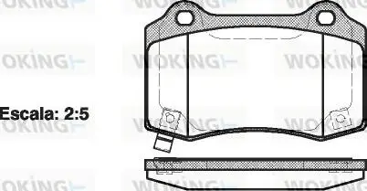 Колодки гальмівні WOKING P5343.54