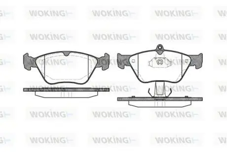 Тормозные колодки, дисковый тормоз.) WOKING P568300