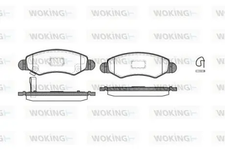 Колодки гальмівні WOKING P6023.21