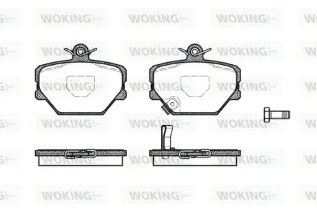 Колодки тормозные диск. перед. (Remsa) Smart Fortwo 0.7 04-07,Smart Fortwo 0.8 04-07 WOKING P6053.02