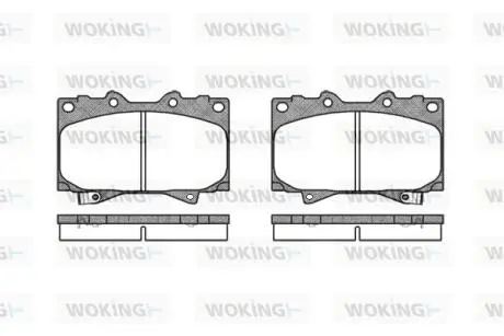 Колодки гальмівний диск. перед. (Remsa) Land Cruiser Prado (_J15_) (09-)/Mitsubishi Pajero IV (09-) WOKING P6073.04