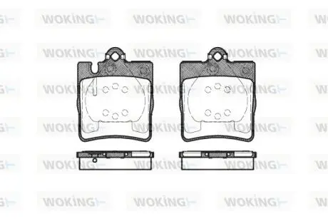 Колодки гальмівний диск. задн. (Remsa) Mercedes-benz C-class (cl203) 1.8 01-11 WOKING P6093.10