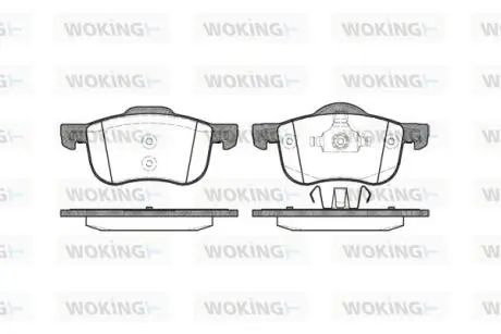 Гальмівні колодки перед. Volvo S60/S80/V70/XC70 95-10 (ATE) WOKING P6133.00