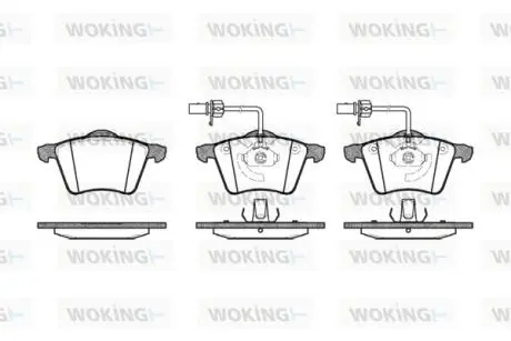 Колодки гальмівний диск. перед. (Remsa) VW TRANSPORTER T4 2.5 (96-03)/Ford Galaxy I 1.9 TDI (00-06) WOKING P6213.02