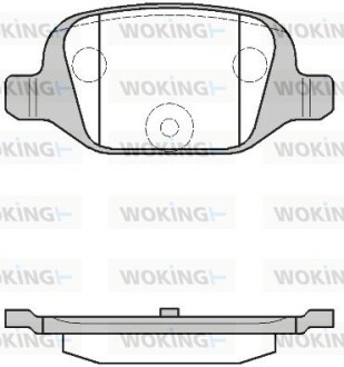 Колодки гальмівний диск. задн. (Remsa) Citroen Nemo 1.4 08-,Citroen Nemo 1.4 09- WOKING P6273.00