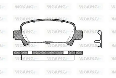Колодки гальмівний диск. задн. (Remsa) Subaru Forester (sg) 2.0 02-,Subaru Forester (sg) 2.5 02- WOKING P6293.02