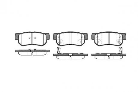 Колодки гальмівний диск. задн. (Remsa) Hyundai Elantra 1.6 00-06,Hyundai Elantra 2.0 00-06 WOKING P6463.02 (фото 1)
