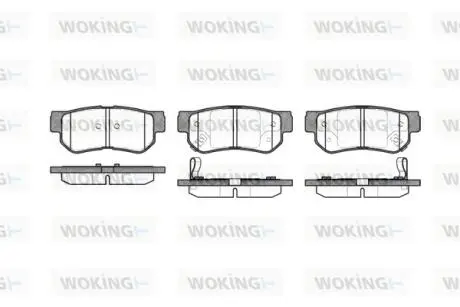 Колодки гальмівний диск. задн. (Remsa) Hyundai Elantra 1.6 00-06,Hyundai Elantra 2.0 00-06 WOKING P6463.02
