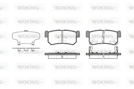 Колодки гальмівні дискові Ssang Yong Rexton 06> 12> / Actyon 05> / Kyron 05> / WOKING P646362