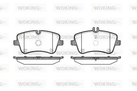 Гальмівні колодки перед. MB W203 00-07 (TRW) WOKING P6683.00