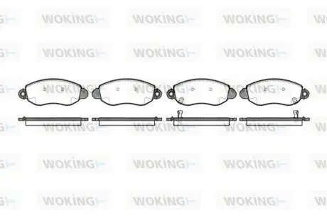 Колодки тормозные WOKING P6723.02