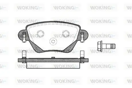 Колодки гальмівні дискові Ford Mondeo III / задн Bosch ver. (P6773.00) WOKING P677300