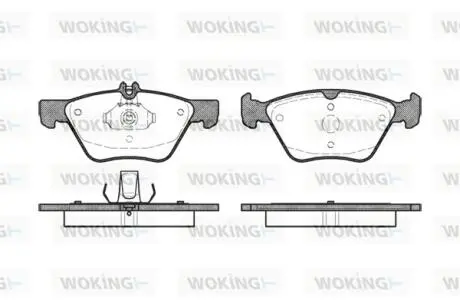 Гальмівні колодки WOKING P7013.00