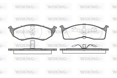 Колодки тормозные WOKING P7103.00