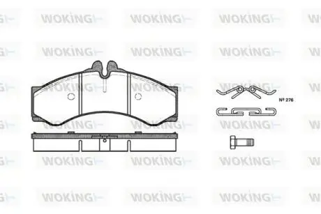 Колодки гальмівний диск. перед. (Remsa) Mercedes-benz Sprinter 5-t 2.7 01-06 WOKING P7143.00