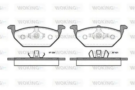 Гальмівні колодки перед. Caddy III/Golf V/Passat B6/Octavia A5 1.2-2.0 05-15 WOKING P7333.20