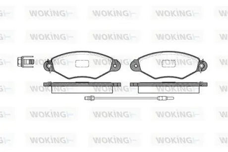 Колодки гальмівний диск. перед. (Remsa) Nissan Kubistar 1.2 03-,Nissan Kubistar 1.2 03-09 WOKING P7433.01