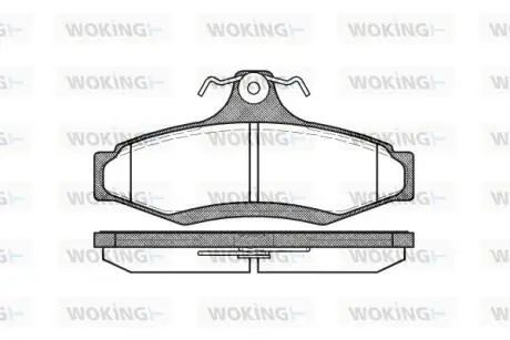 Гальмівні колодки, дискове гальмо (набір) WOKING P746310