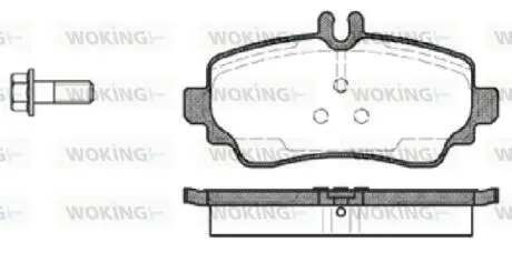 Тормозные колодки пер. W168 97-05 WOKING P7503.00