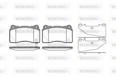 Колодки гальмівні WOKING P7663.32