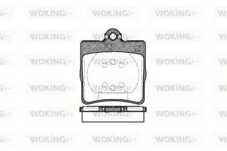 Колодки гальмівний диск. задн. (Remsa) Mercedes-benz C-class (cl203) 1.8 01-11 WOKING P7783.00