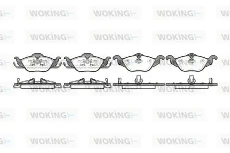 Колодки тормозные WOKING P7843.02