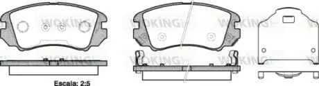 Колодки гальмівний диск. перед. (Remsa) Hyundai Nf v 2.0 05-10,Hyundai Nf v 3.3 05-10 WOKING P8533.22
