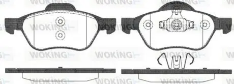 Колодки гальмівний диск. перед. (Remsa) Renault Megane ii 1.4 03-12,Renault Megane ii 1.5 02-11 WOKING P8623.10