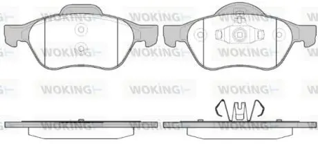 Тормозные колодки перед. Renault Megane/Scenic/Clio 02- (ATE) WOKING P8623.40